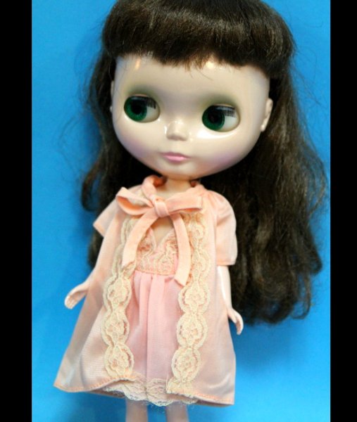 画像1: バービー  Baby Doll peach robe nightgown  (1)